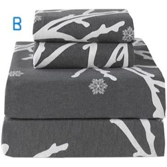 New Flannel Collection-100% Cotton Bed Sheet Set, 2 Sides Brushed for Extra Comf - Picture 2 of 9